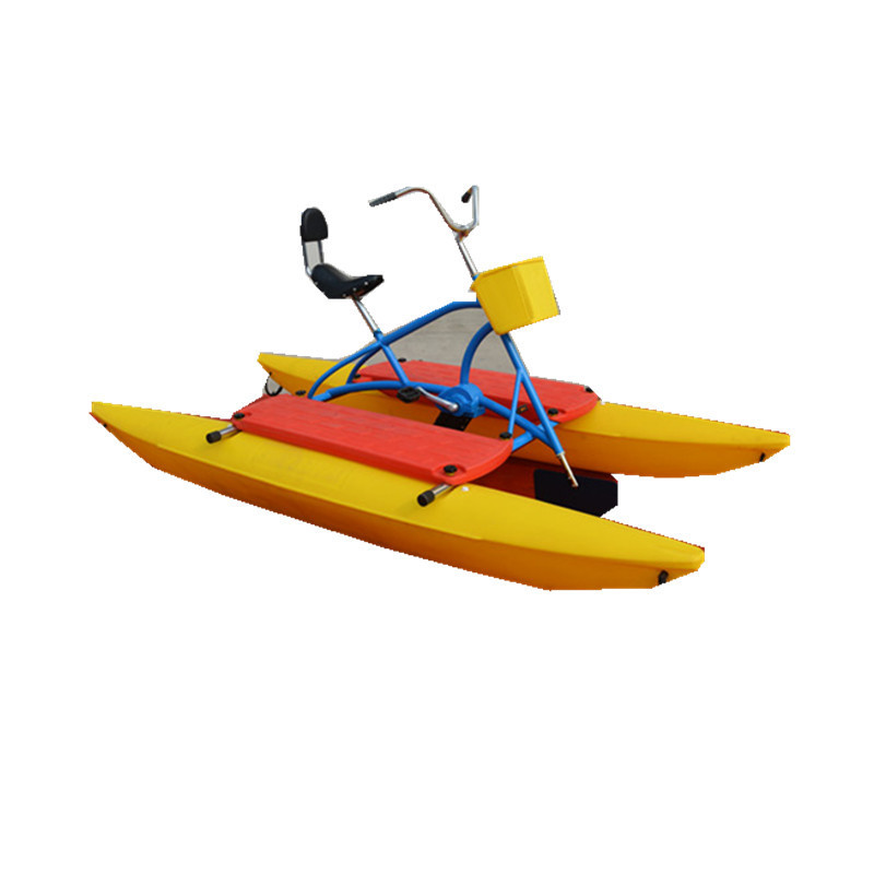 Popular fiberglass cheap water pedal bike boat for