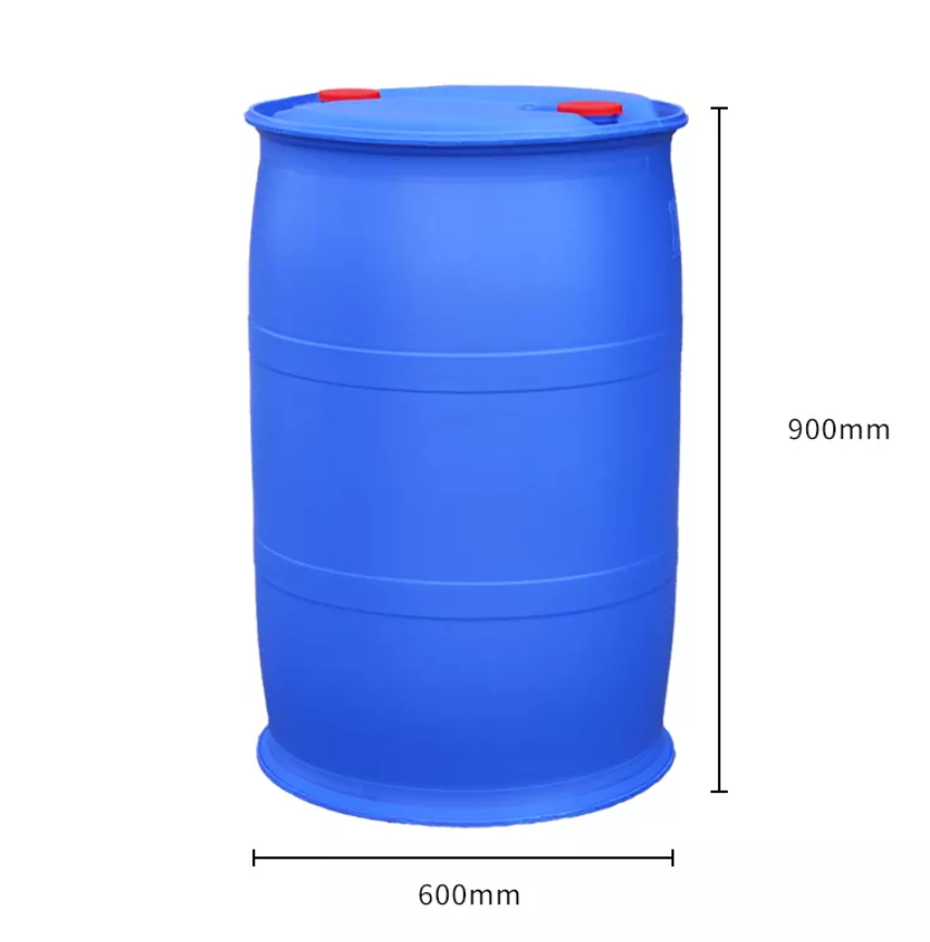 Brimful Volume 220l Open Top Blue Plastic 55 Gallons Drum / Plastic Barrel / 200l Hdpe Open Top Blue Plastic Drum