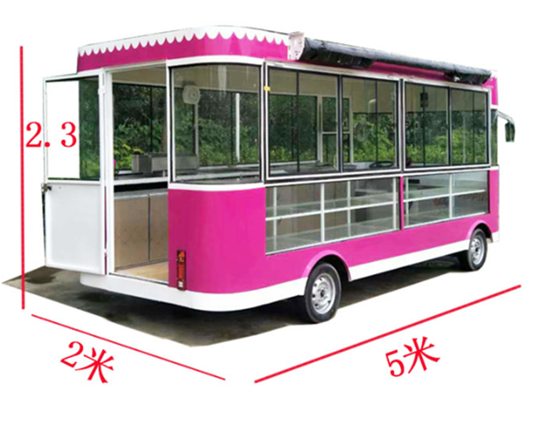 UK Standard Hamburger Food Truck Mobile Hot Dog Cart Food Trailer with Air Conditioner Equipped