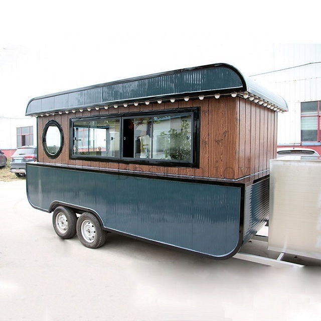 UK Standard Hamburger Food Truck Mobile Hot Dog Cart Food Trailer with Air Conditioner Equipped