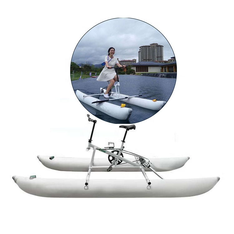 Popular fiberglass cheap water pedal bike boat for