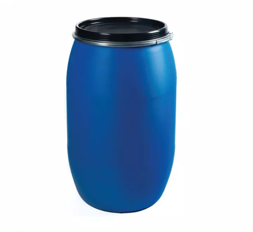 Brimful Volume 220l Open Top Blue Plastic 55 Gallons Drum / Plastic Barrel / 200l Hdpe Open Top Blue Plastic Drum