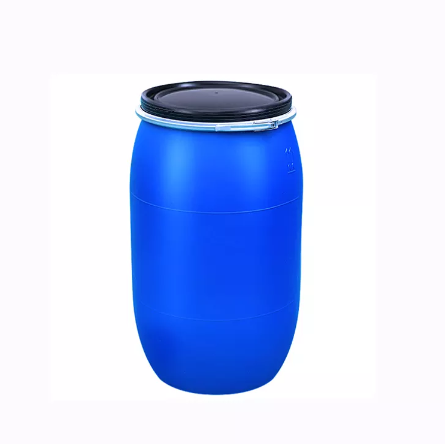 Brimful Volume 220l Open Top Blue Plastic 55 Gallons Drum / Plastic Barrel / 200l Hdpe Open Top Blue Plastic Drum