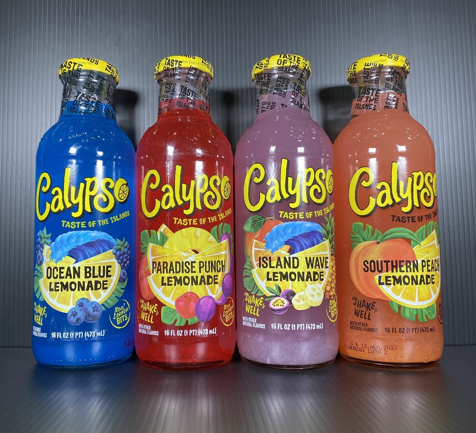 Calypso 473ML x 12 glass bottles Kiwi Lemonade / Best Quality Custom Made Wholesale Calypso Soft Drink