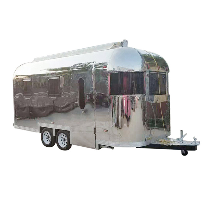 Hot Custom Beach Mobile Bar Coffee Truck Mobile Restaurant Trailer Food Track Remorque Fast Food Truck with Oven Fryer