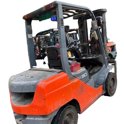 Used forklifts toyota 3 ton diesel used warehouse forklift shanghai yard  used forklift diesel 3tons on sale