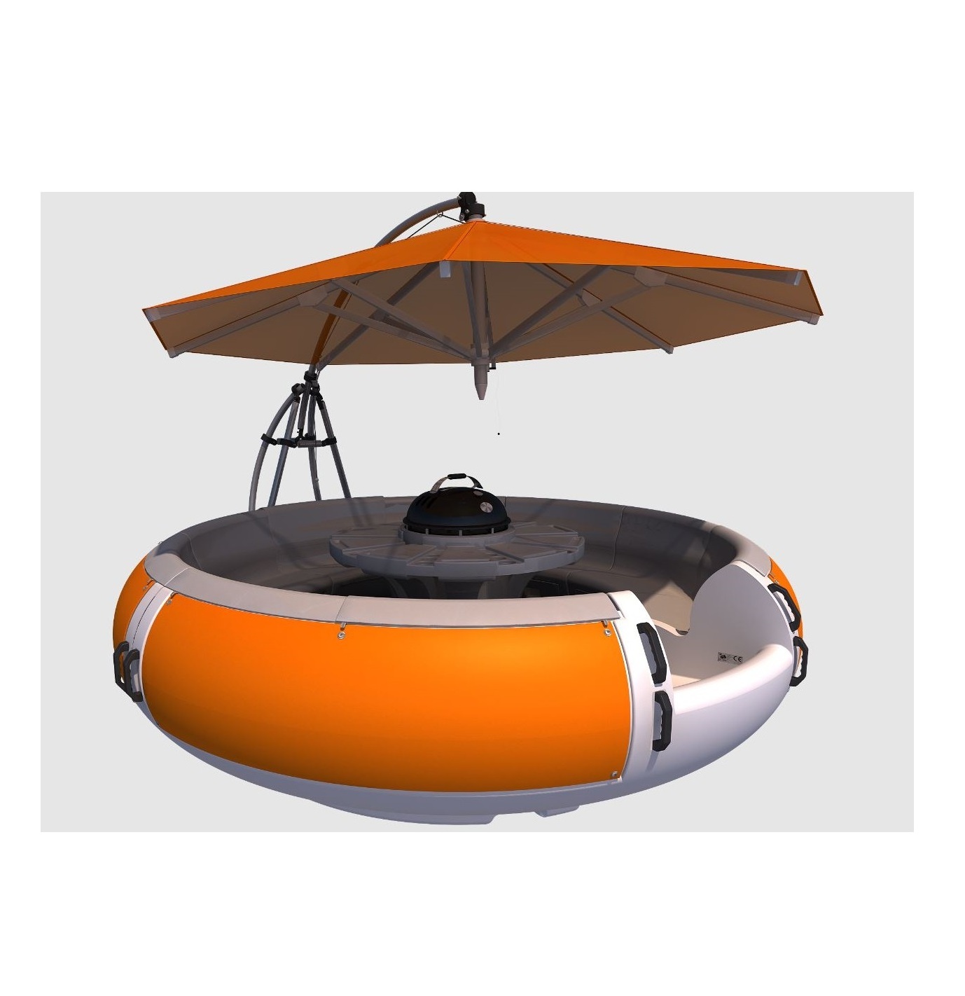 High Quality Water Leisure Stainless Steel Electric Floating Grill BBQ Donut Boat With Bbq For Sale