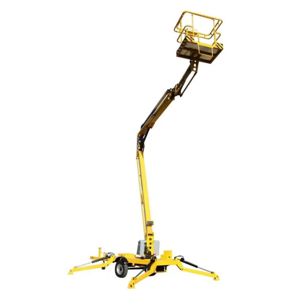 8m 10m 12m 14m 16m Articulated Electric Aerial Work Platform Self-moving Man Lift Towable Boom Lift Cherry Picker For Sale