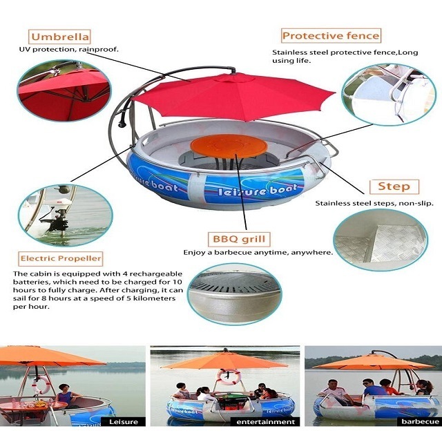 Leisure Sightseeing Barbecue Tea Tasting Boat Equipment Water Rides BBQ Boat