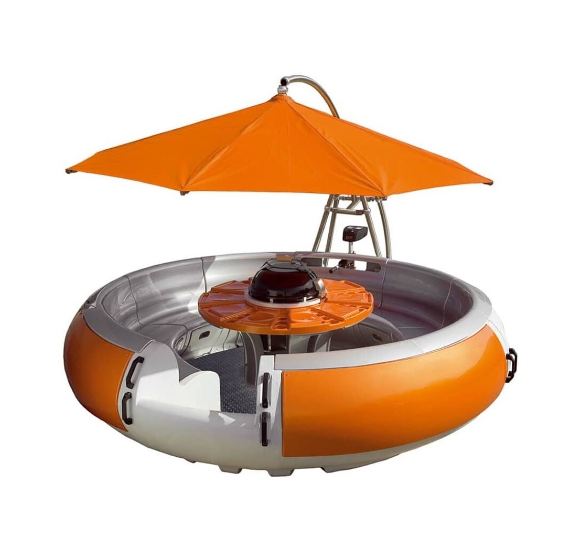 High Quality Water Leisure Stainless Steel Electric Floating Grill BBQ Donut Boat With Bbq For Sale