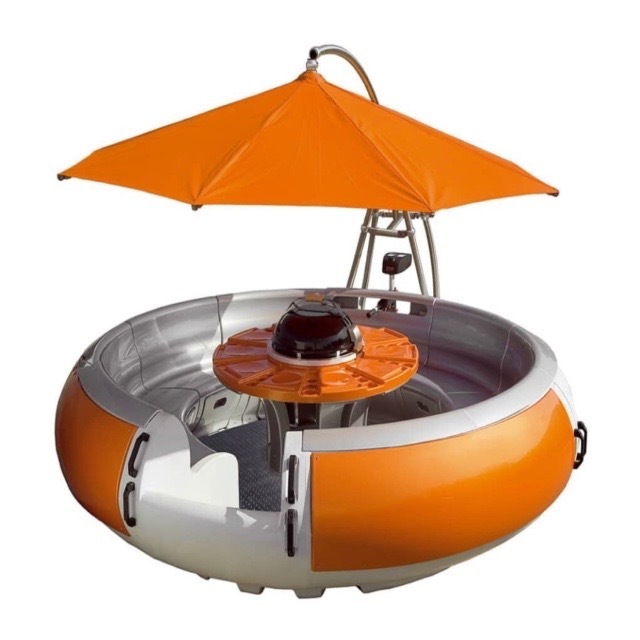 New design fiberglass water pedal boat for sale