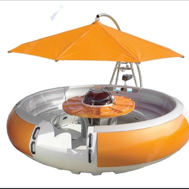 New design fiberglass water pedal boat for sale