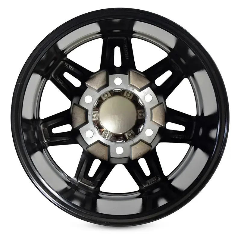 Off-road Car Wheels Black Color 15 16 Inch 5 6 Holes Aluminium Luxury Multi Spokes 4x4 Wholesale Cast Rims For SUV