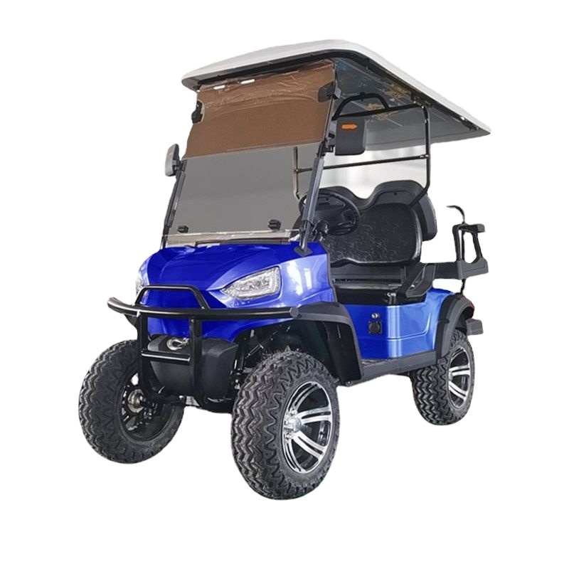 Electric Lifted Golf Cart 2 4 6 8 Seats 4x4 Gasoline Off Road Club Car for Sale Gold Color Custom Free Design