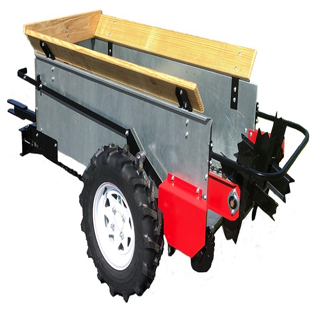 2024 New product tractor trailed horizontal helical lime muck manure spreader fertilize spreader for 60-80HP tractor