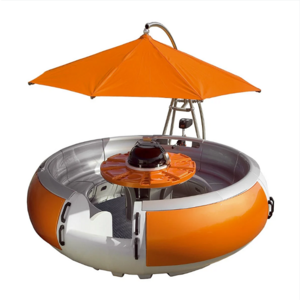 High Quality Barbecue Boat, Wholesale Custom Cheap Funny Party Lake Inflatable Toys BBQ Donut Boat Grill