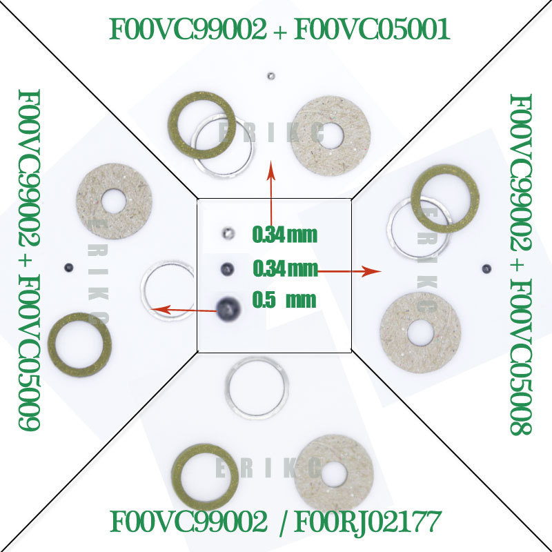 ERIKC FOOVC99002 FOOVC05008 fuel injector valve repair kit F00VC05009 common rail injection parts ceramics ball