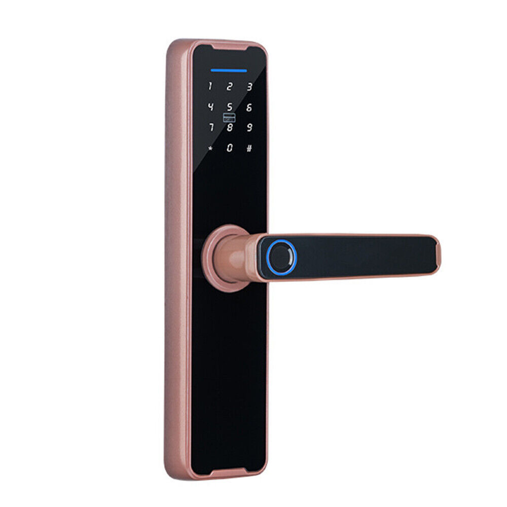 New Item Fingerprint Rim Lock Smart Card Digital Code Electronic Door Lock For Home Security Mortise Lock