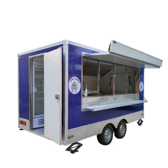 TIANZONG T3 towable pizza trailer mobile street food truck for sale unique design fast food cart