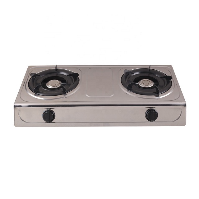 Stainless Steel Gas Stove Kitchen Appliance Cooking 2 Burner Table Gas Stove