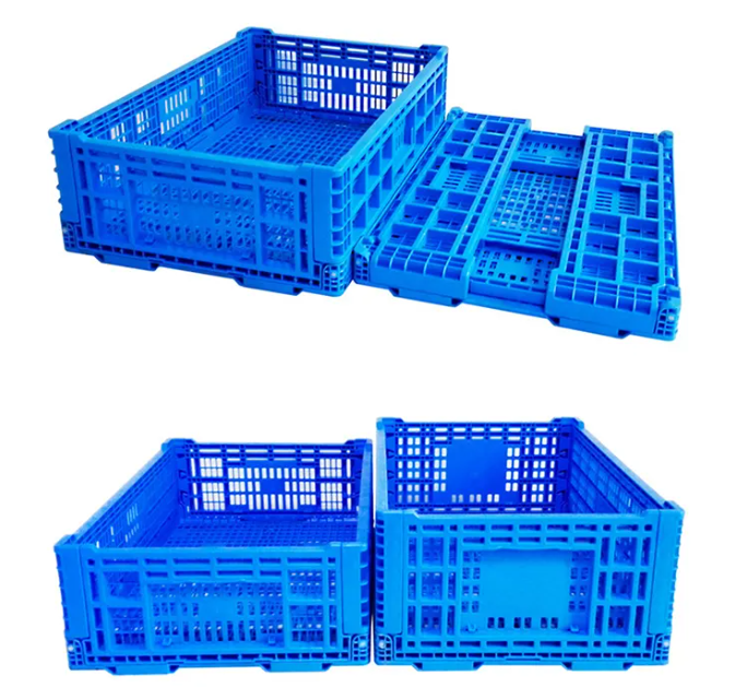 Foldable Basket Box Vented Crate Basket for Sale Wholesale Transport Plastic Crates Plastic Vegetable Fruits Solid Box Leadloong