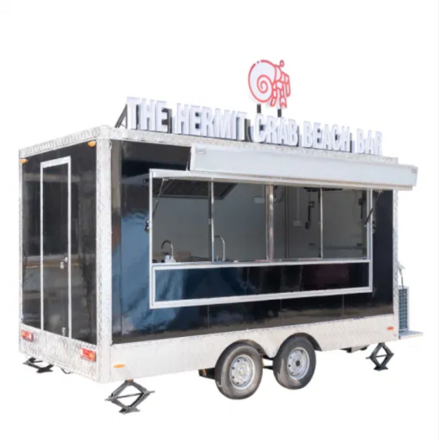 Customized Mobile Food Truck Fully Equipped kitchen Food Vending Trailers For Fast Food All Colors Available AND Ready To Ship