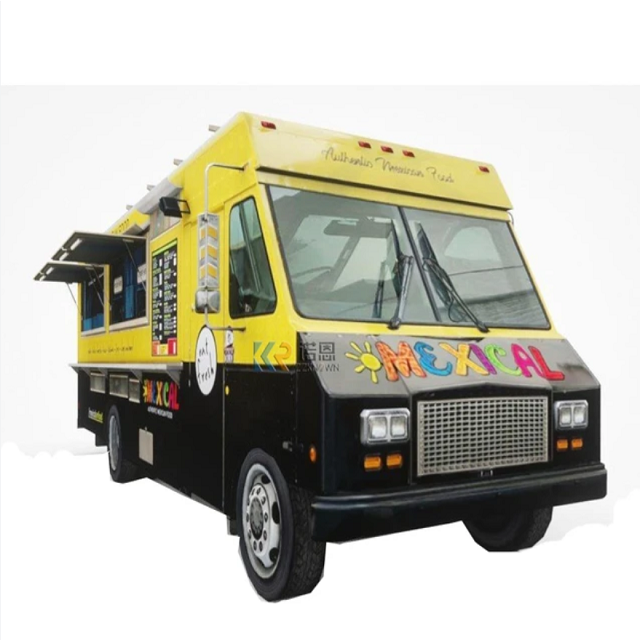 New Type Street Selling Coffee Van Catering Cart Burgers Fries Ice Cream Bus Mobile Food Truck for sale