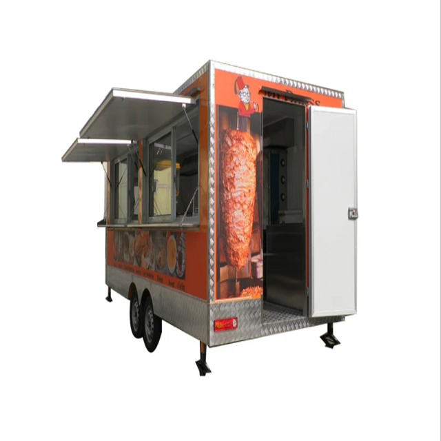 Customized Mobile Food Truck Fully Equipped kitchen Food Vending Trailers For Fast Food All Colors Available AND Ready To Ship