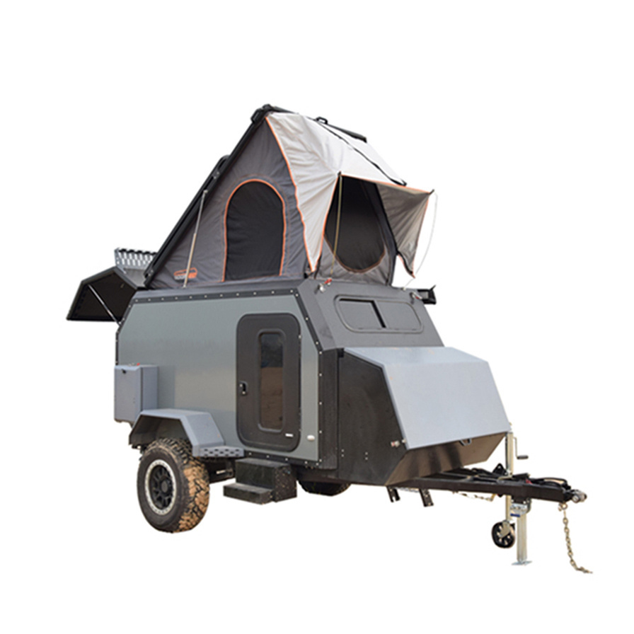 Fiberglass camper trailer mobile european motorhome bike camping trailer camper mini trailer