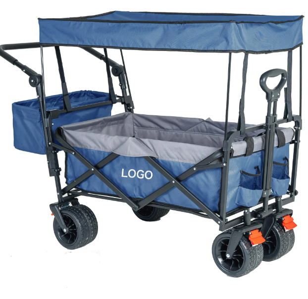 Camping Garden Beach Shopping Trolley Cart Sports Picnic AllTerrain Folding Canopy Wagon