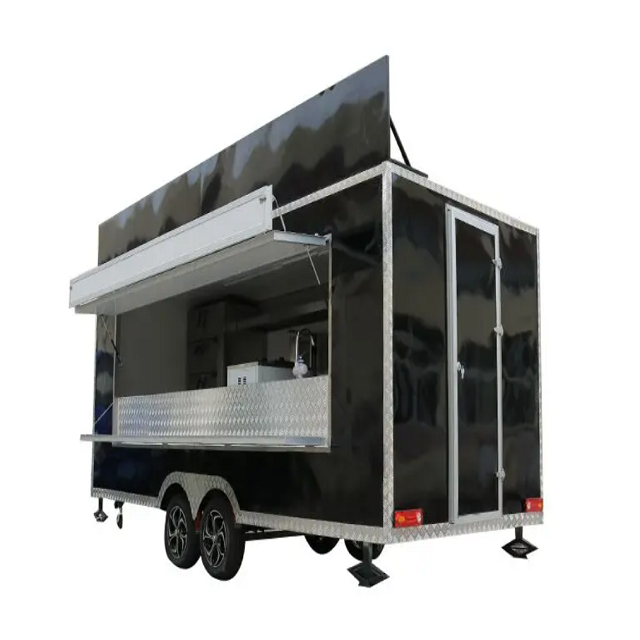 TIANZONG T3 towable pizza trailer mobile street food truck for sale unique design fast food cart