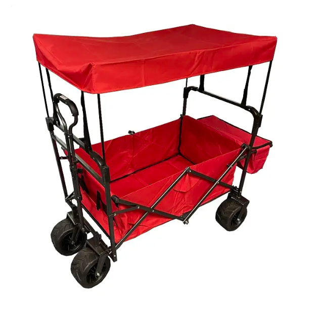 Camping Garden Beach Shopping Trolley Cart Sports Picnic AllTerrain Folding Canopy Wagon