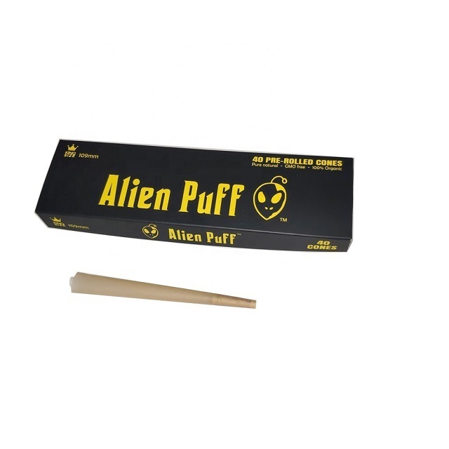 King Size 108mm Rice Paper, Unbleached Paper and Hemp Paper 9 Packs Pre Rolled Cones for Smoking