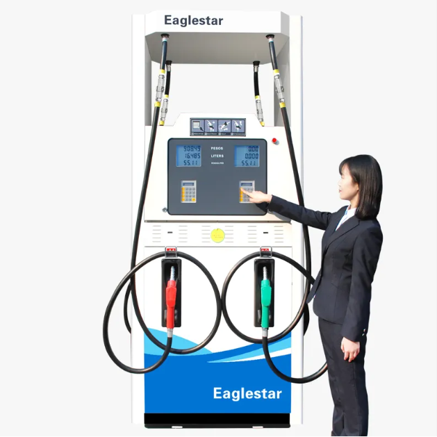 OEM Custom Gasoline Diesel Pump Gas Station 4 Nozzles Fuel Dispenser