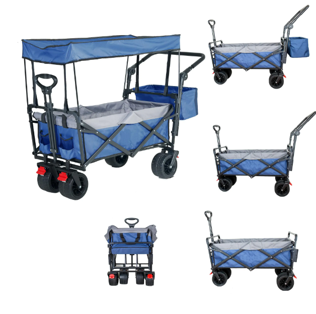 Sports Collapsible Folding Trolley Camping Cart Outdoor Garden Utility Portable Wagon Cart