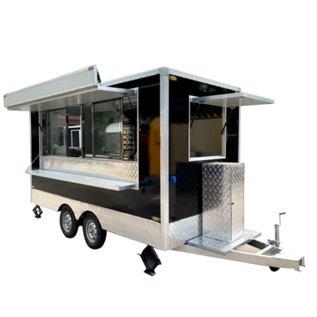 TIANZONG T3 towable pizza trailer mobile street food truck for sale unique design fast food cart