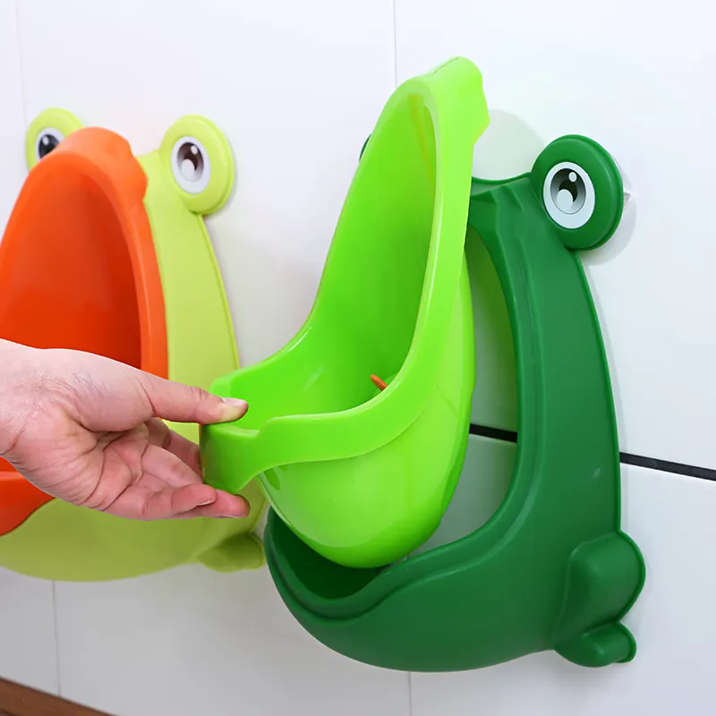 Kids Toilet Urinal For Baby Potty Training Plastic Cartoon Cute Frog Kids Urinal Standing Urine Toilet