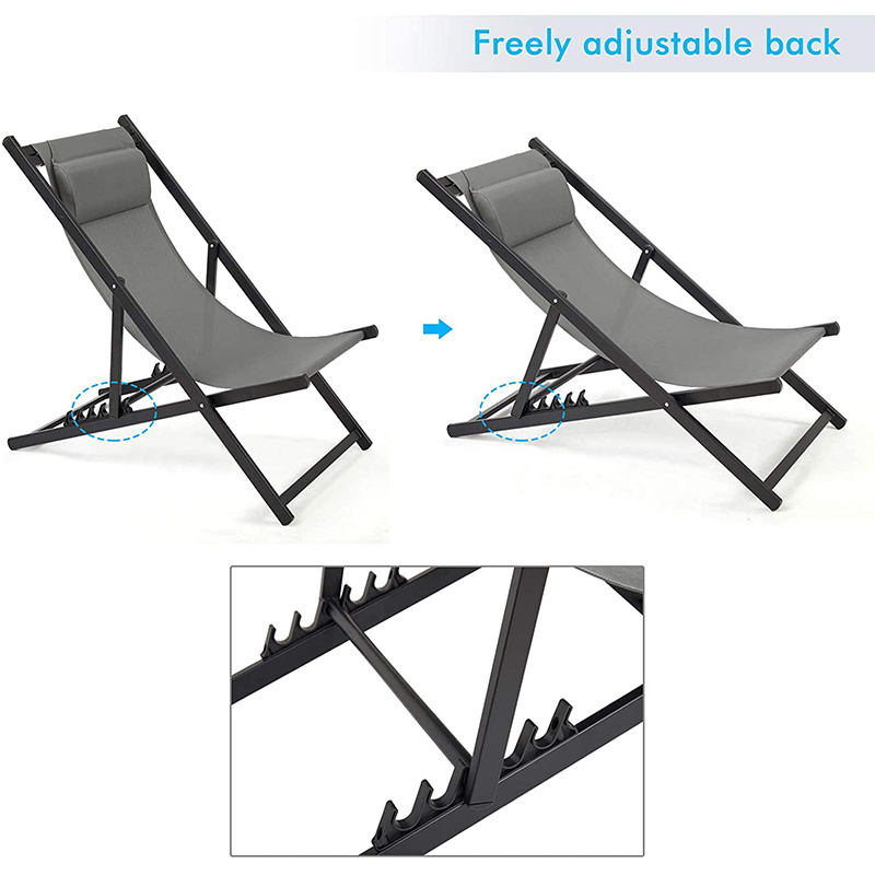 UKEA 2020 hot product outdoor furniture low seat foldable beach chair