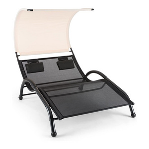 Seat Metal Frame Swing Chair with Cushion Patio Yard Outdoor Chair with Canopy