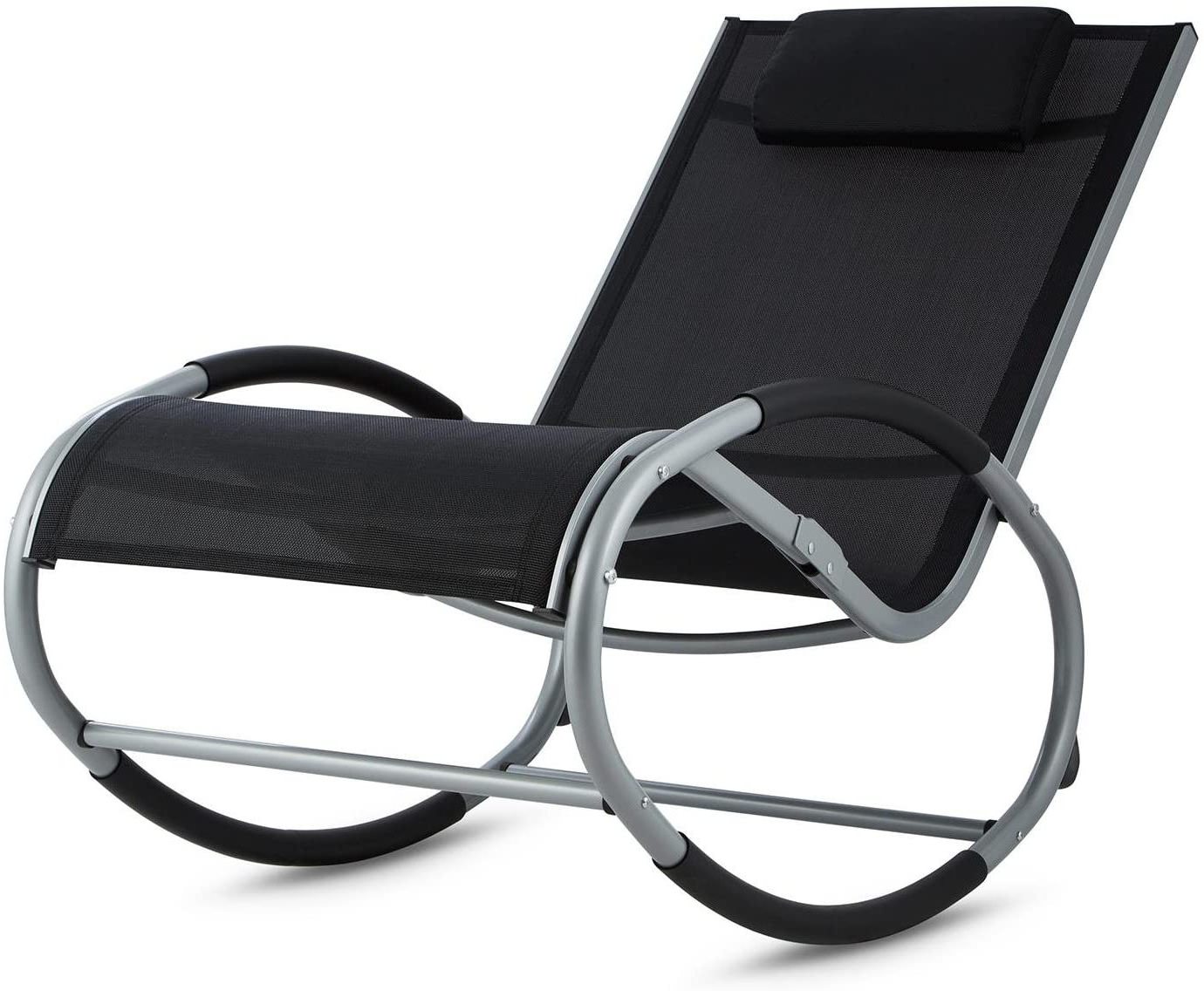 All-weather Garden Furniture Outdoor Steel Rocking Chair High Quality  Sun Lounger Beach Swimming Pool Chair