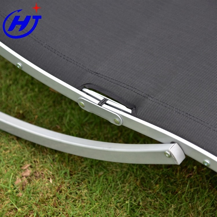 UKEA wholesale Aluminum Fabric Portable Folding wave reclining sun lounger swimming pool chaise lounge