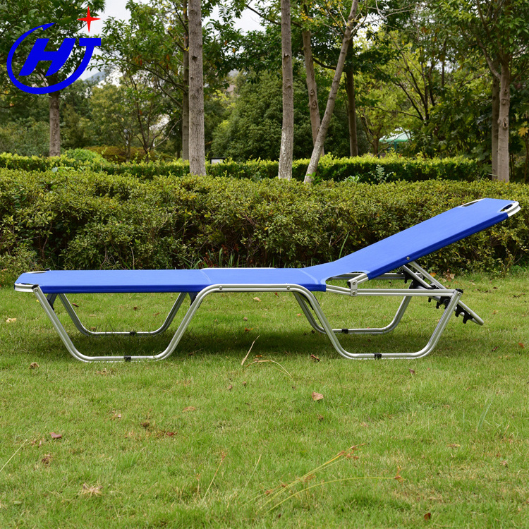 UKEA High Quality Camping Lay Flat for Beach Lounger Aluminium Frame Swimming Pool Lounge Chair