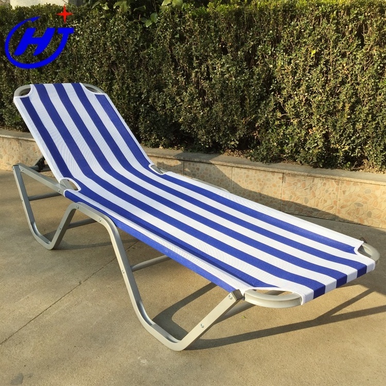 UKEA Folding Sunbed Aluminum Sun Bed Beach Chaise Lounger