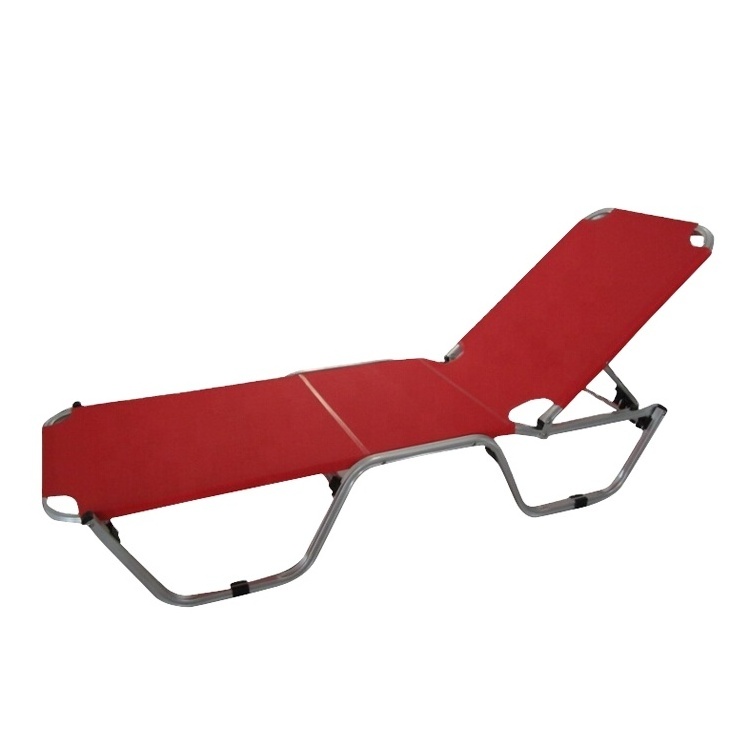 UKEA Folding Sunbed Aluminum Sun Bed Beach Chaise Lounger