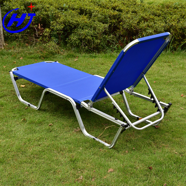 UKEA High Quality Camping Lay Flat for Beach Lounger Aluminium Frame Swimming Pool Lounge Chair