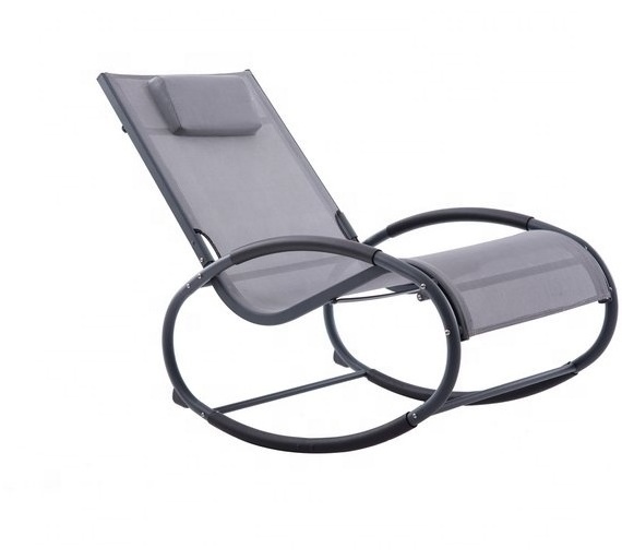 All-weather Garden Furniture Outdoor Steel Rocking Chair High Quality  Sun Lounger Beach Swimming Pool Chair