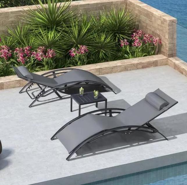 park Garden poolside furniture lounge pool fibreglass sunbeds in water pool chaise lounge chair