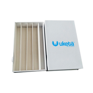 UKETA OEM 5 pack tobacco storage box child proof button sliding case Child resistant paper box packaging with custom insert