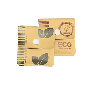 UKETA Custom Cigarette Recycle Mini Travel Carry Outdoor Ash Bag eco Friendly Kraft Paper Portable  Pocket Ashtray Pouch