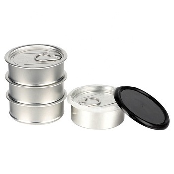 UKETA Wholesale Cali Press In Self Seal Tin With Tuna Can Hoop Ring Airtight Smell Proof Container Empty Tuna Cans Tin Cans